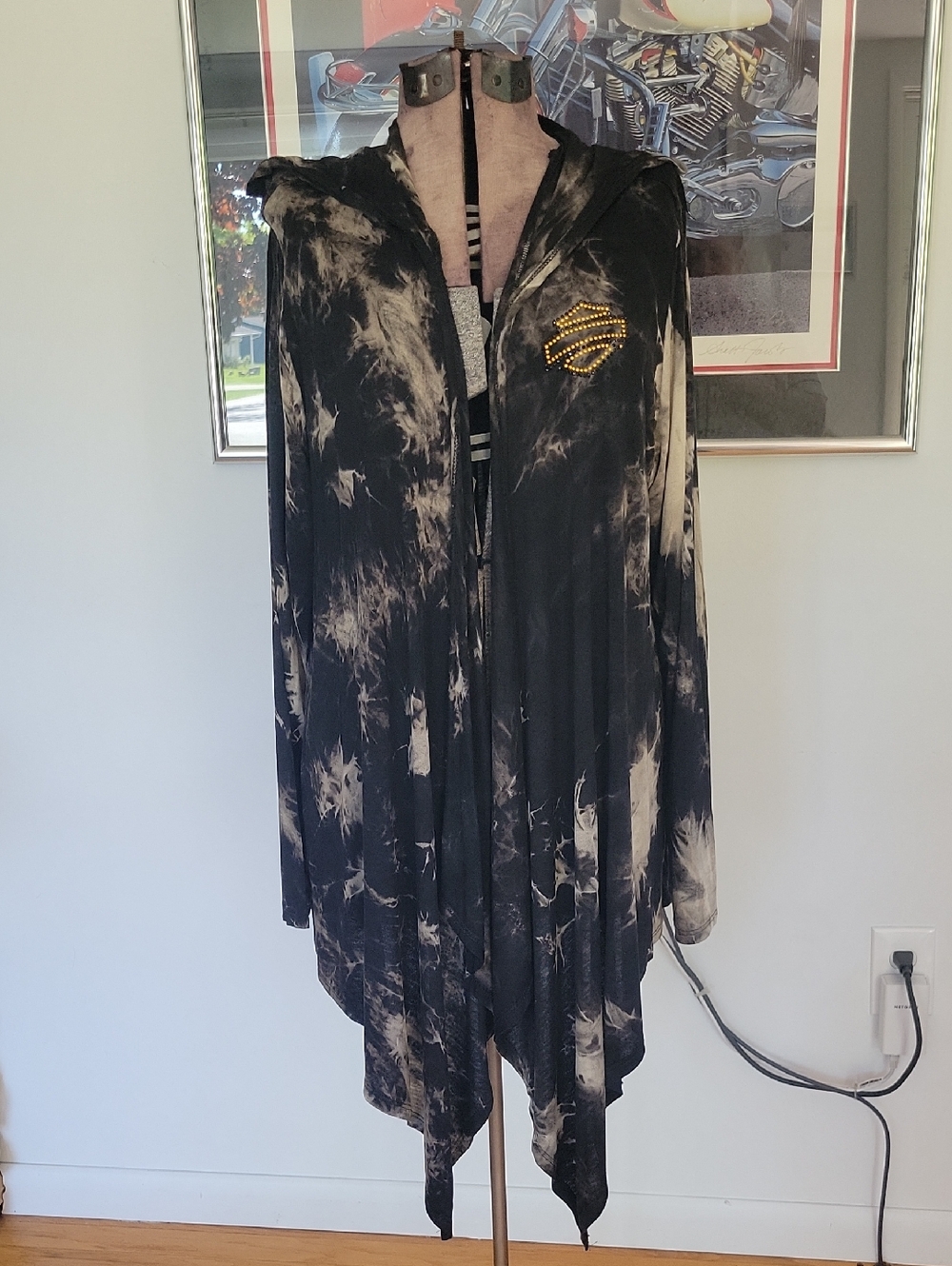 Harley-Davidson Cardigan One Size Black/Tan Tye-dye